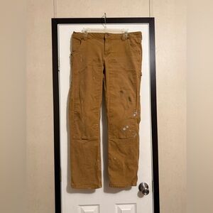 Dickies Women’s Size 12 Brown Work Pants Distressed Carpenter Utility